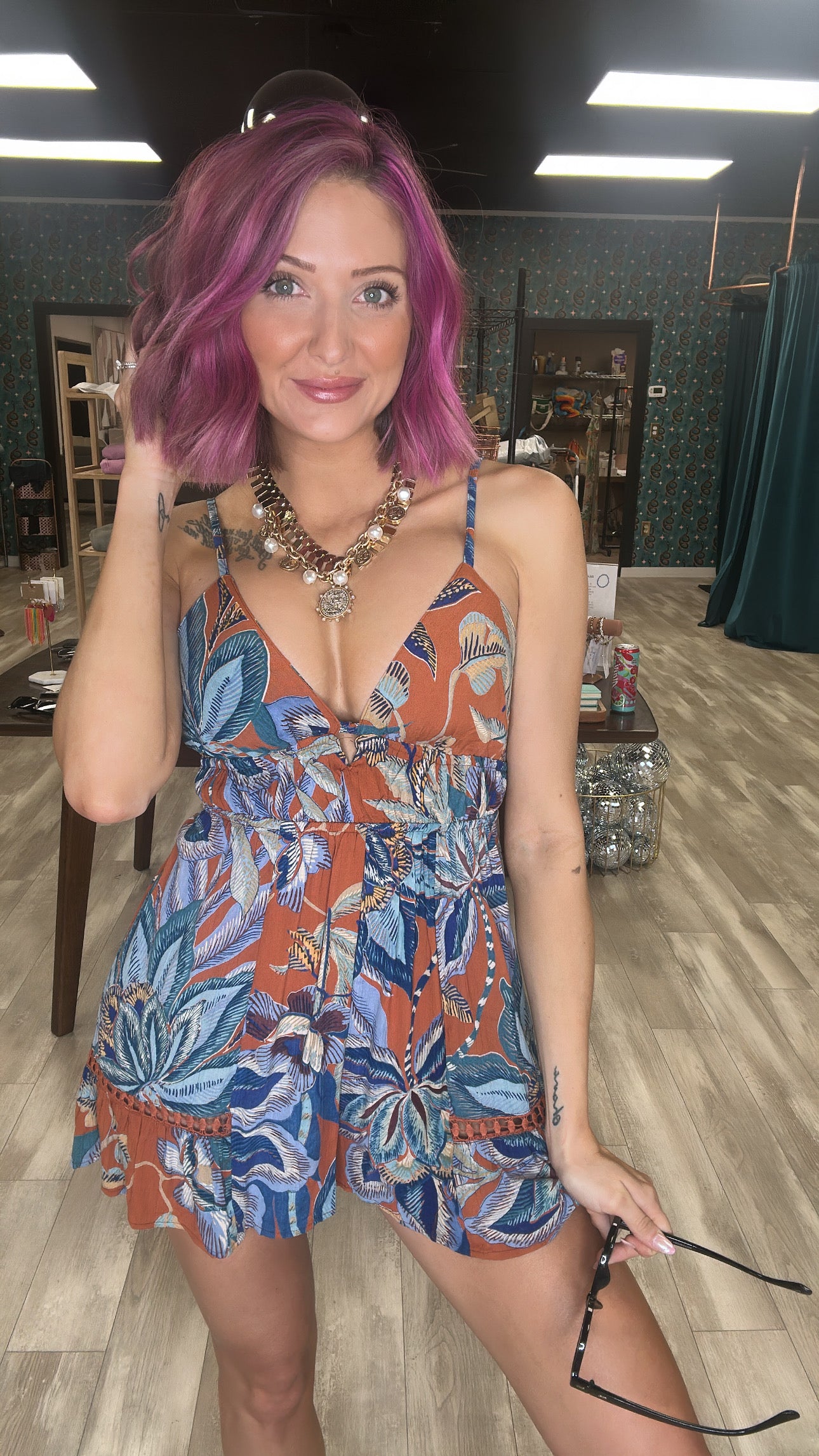 Talk Of Tropics Romper