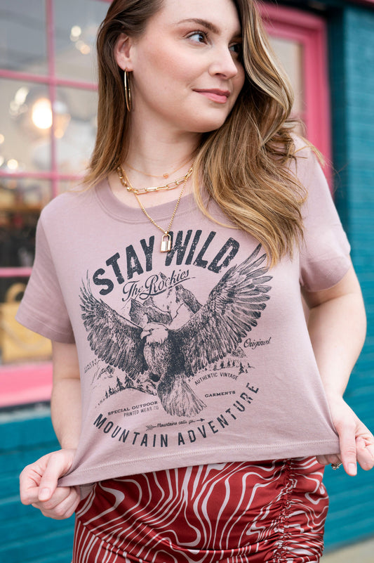 Stay Wild Cropped Graphic Tee