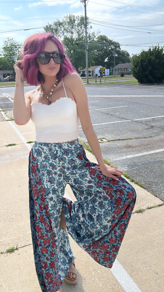 Spring Florals Palazzo Pants